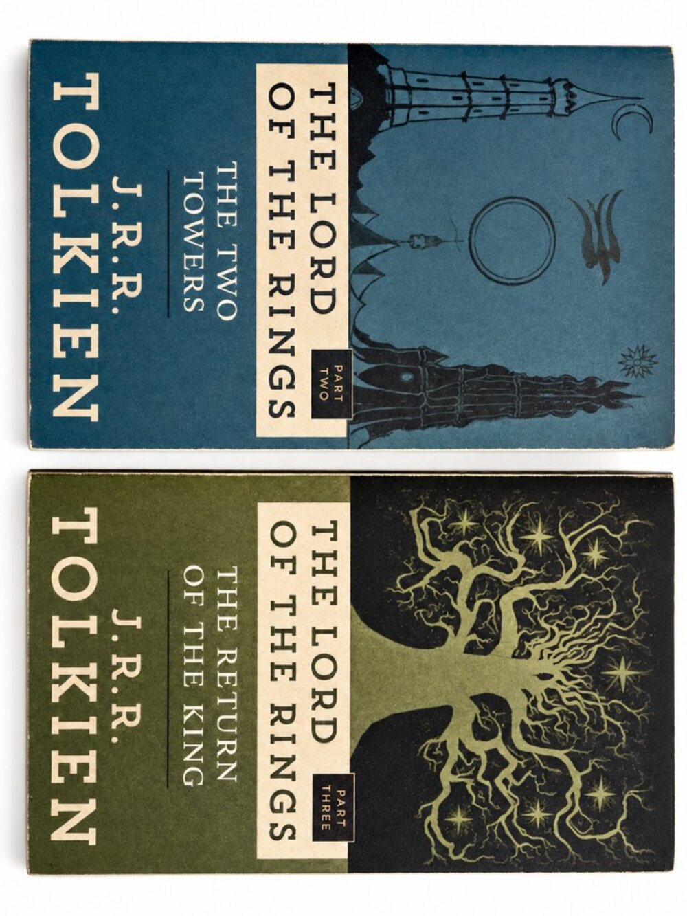 J.R.R. Tolkien Lord of the Rings Paperback Books 2 & 3 Bundle